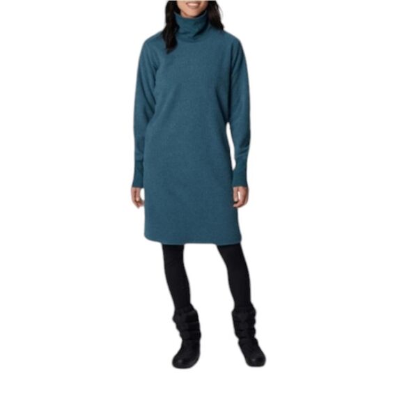 Columbia Women's Boundless Trek™ Fleece Dress, Medium, Teal, Sweater, Size M - Picture 1 of 5